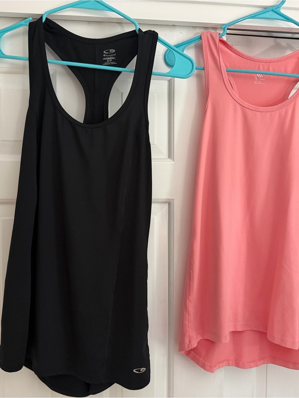 Champion Black and Pink Racerback Tank Duo